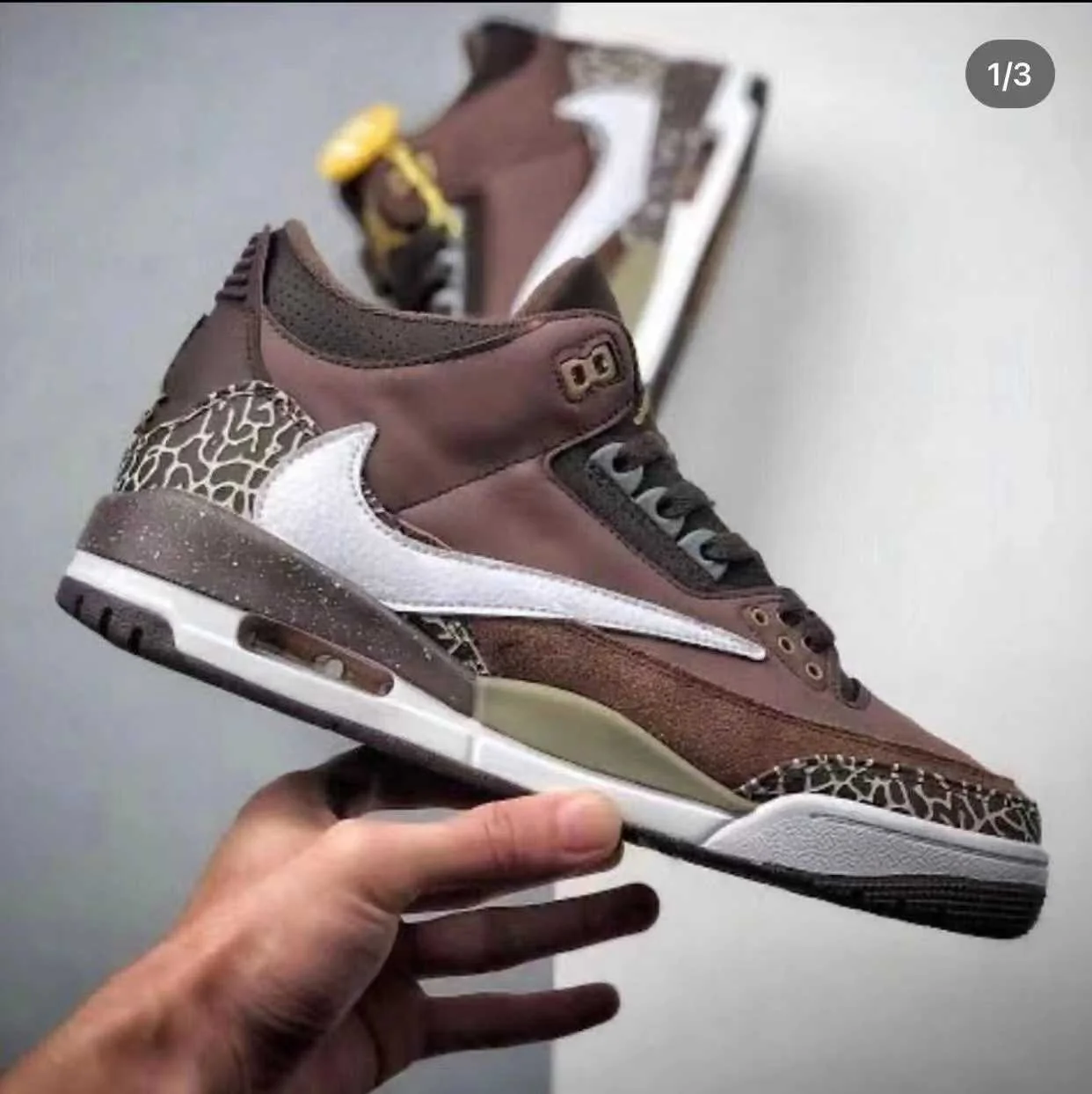 Air Jordan 3 Retro — Brown — supplied view