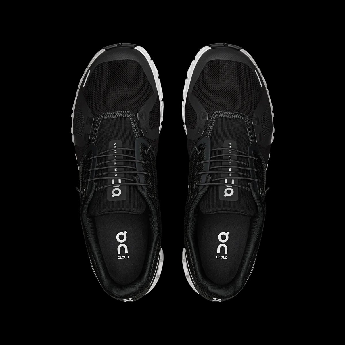 On Cloud 6 — black / white — top view (official reference photograph)