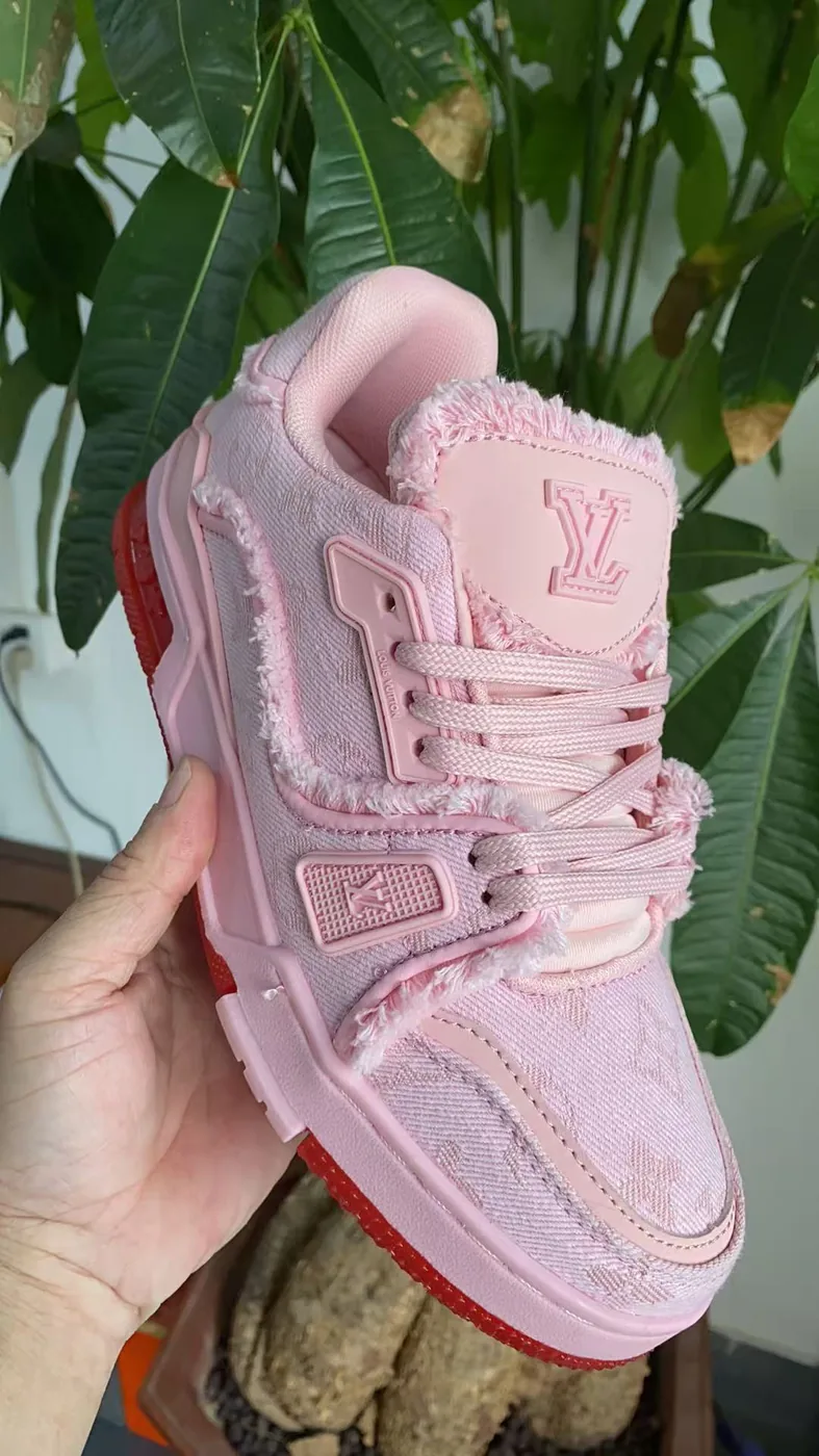 Louis Vuitton LV Trainer Sneaker – Frayed Denim — supplied photograph 8