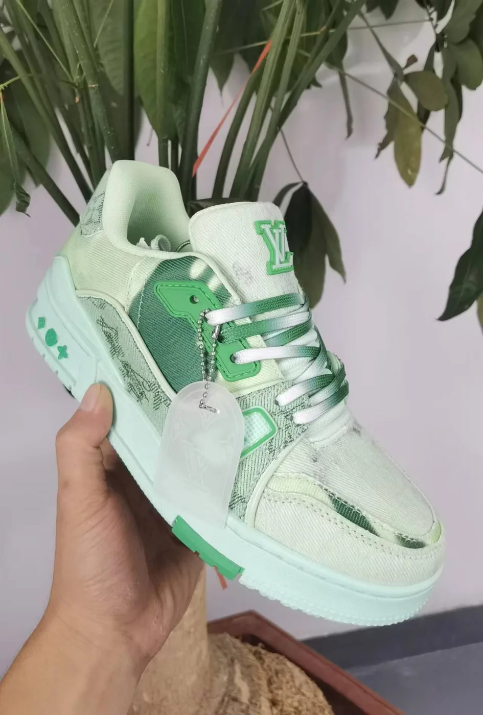 Louis Vuitton LV Trainer Sneaker – Frayed Denim — supplied photograph 5