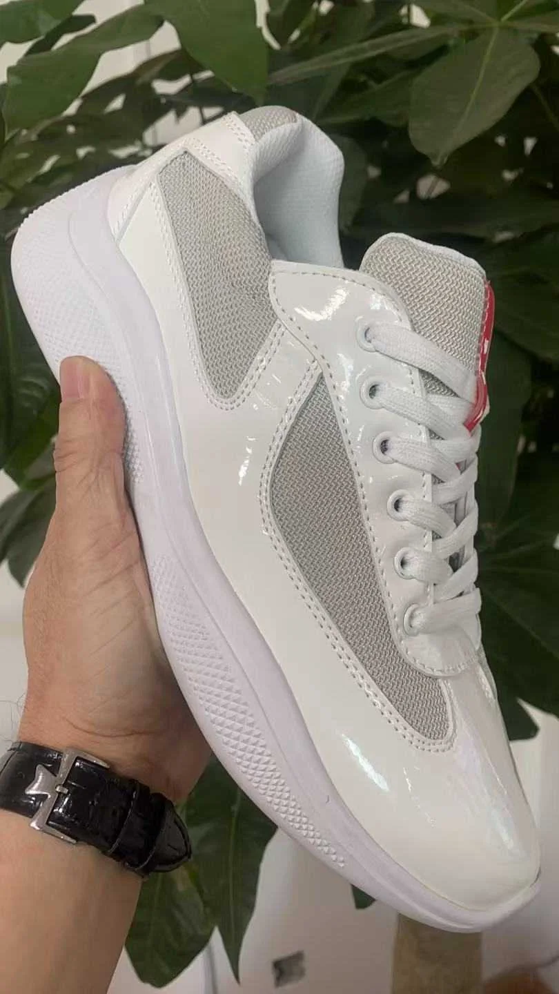 Prada America's Cup Sneakers — White — supplied view