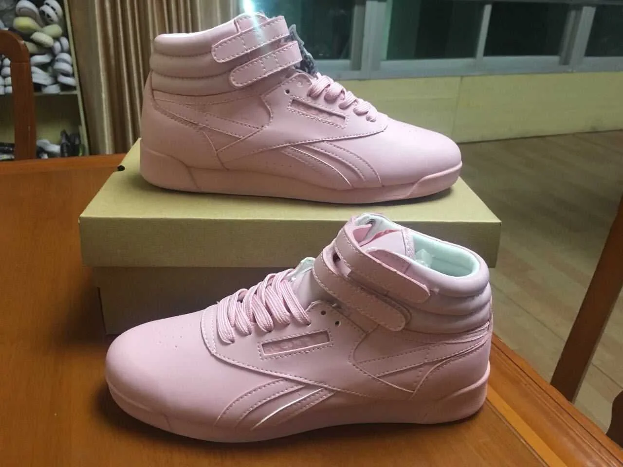 Reebok Freestyle Hi — Pink — supplied view