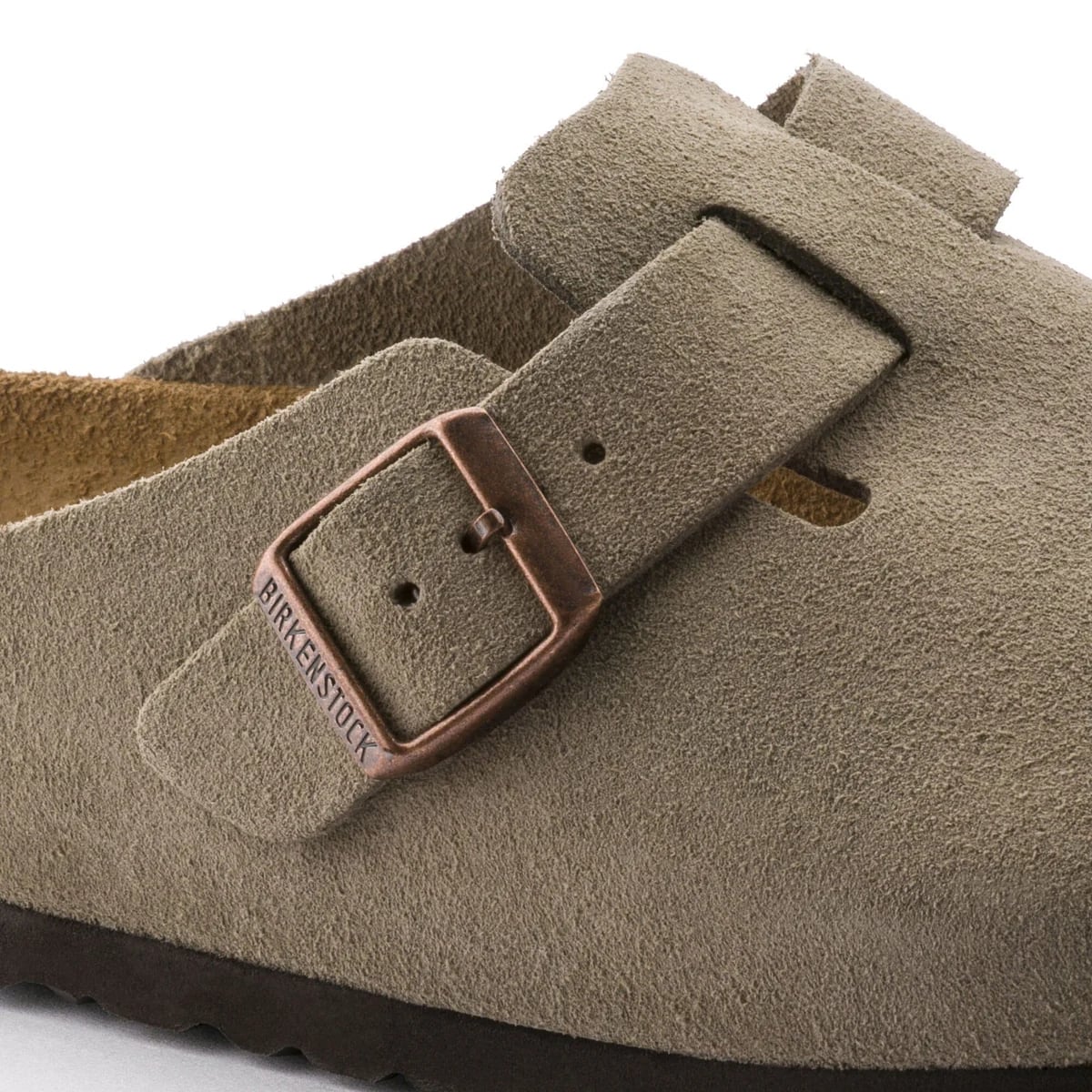 Birkenstock Boston — taupe — detail view (official reference photograph)