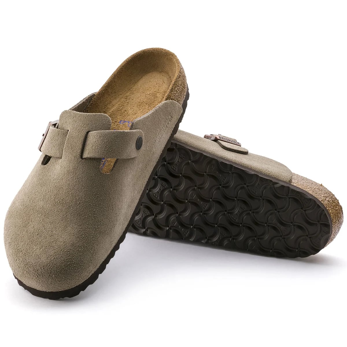 Birkenstock Boston — taupe — sole view (official reference photograph)