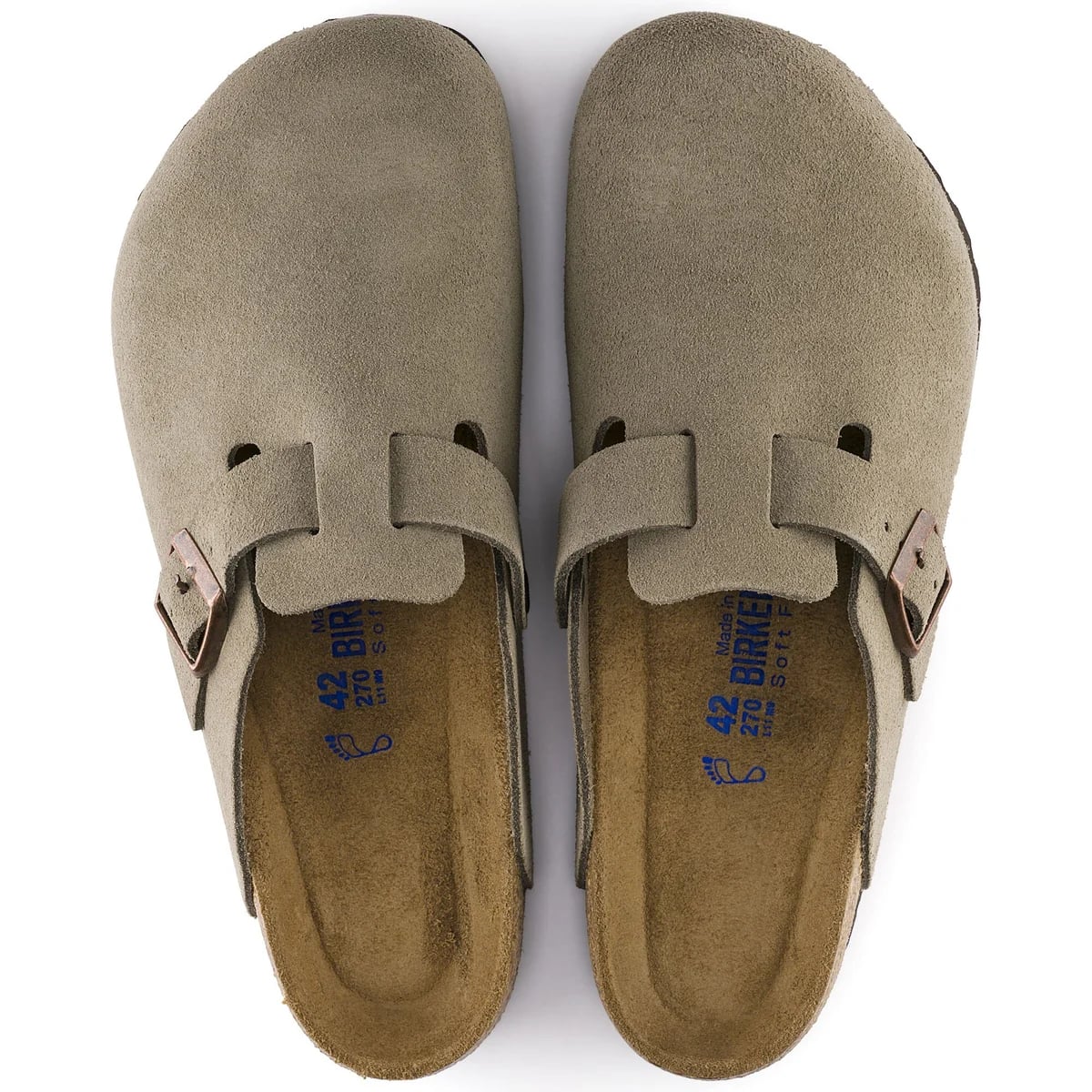 Birkenstock Boston — taupe — top view (official reference photograph)