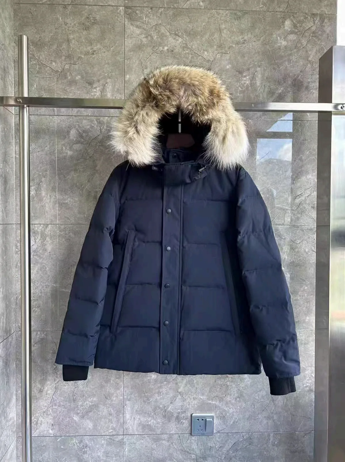 Canada Goose Wyndham Parka — Navy — supplied view