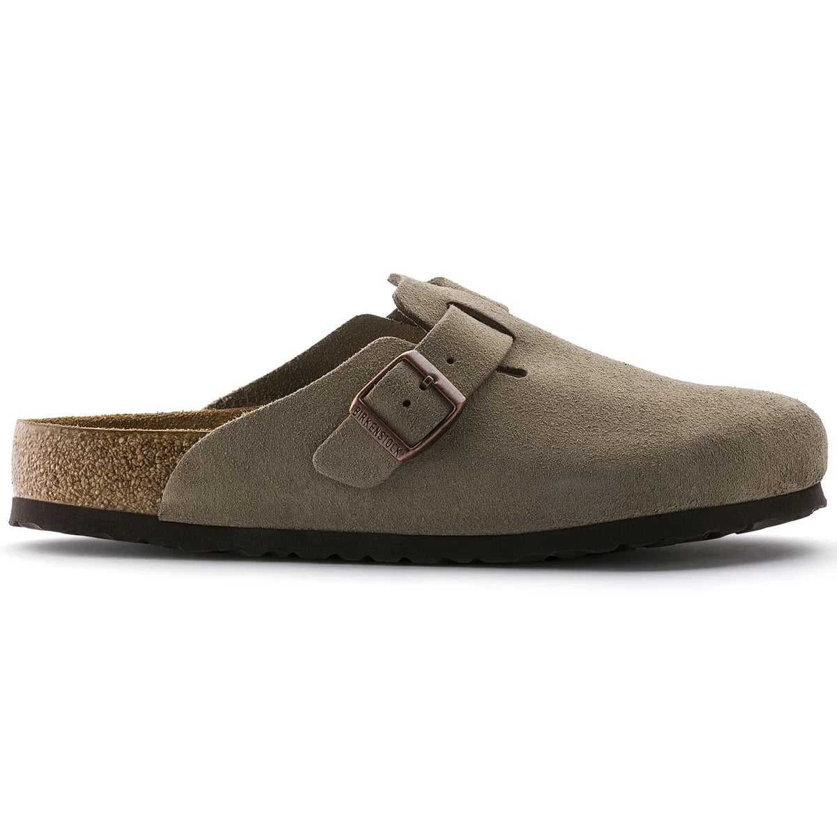 Birkenstock Boston — taupe — side view (official reference photograph)